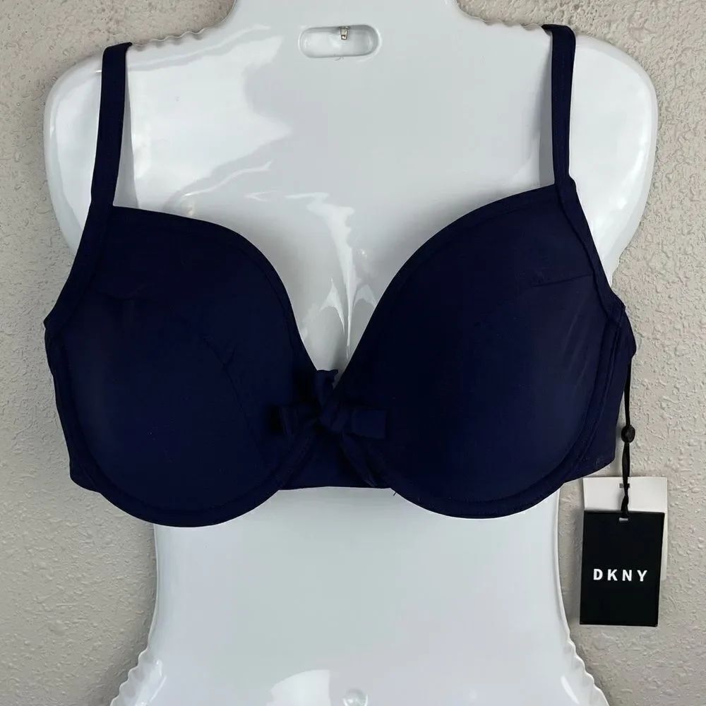 NWT DKNY Navy Blue Bikini Top Sizes XL or XXL
